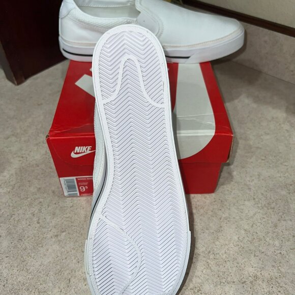 Womens Nike Court Legacy Slip-On Sneakers White Canvas Size 9.5 New With Box Cas - Picture 6 of 13